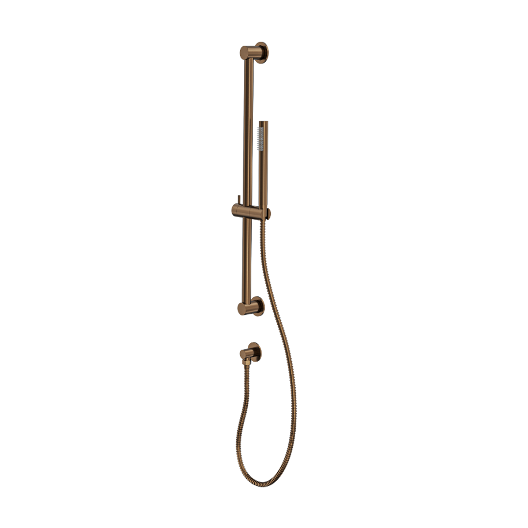 Linsol Sofia Sliding Shower Rail With Slim Handpiece Aged Bronze