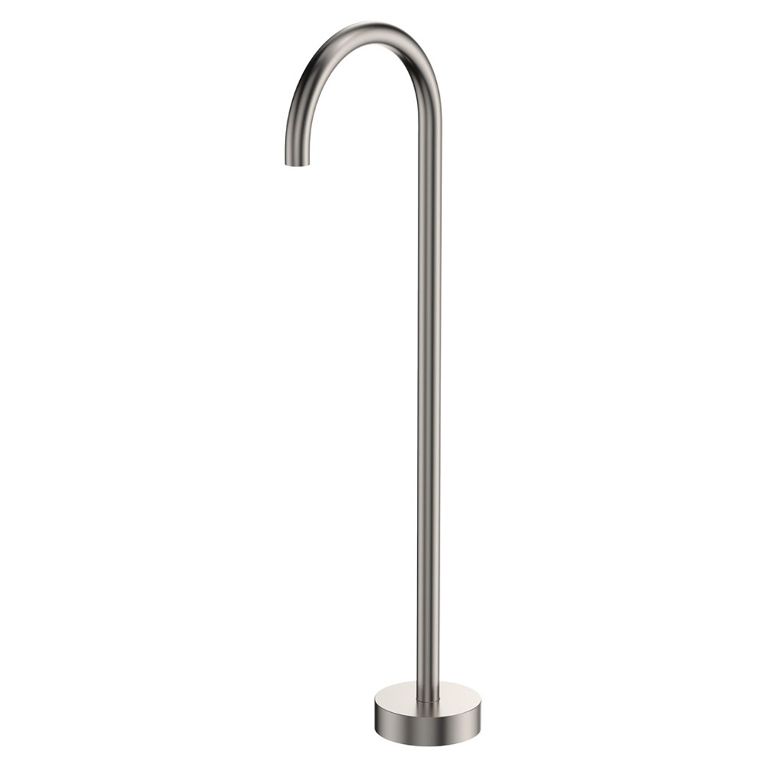 Fienza Gooseneck Floor Mounted Bath Outlet Kaya - Brushed Nickel