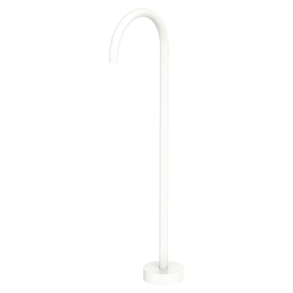 Fienza Gooseneck Floor Mounted Bath Outlet Kaya Matte White