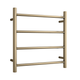 Thermorail Straight/Round 550X550X122mm 41Watts 4 Bars - Brushed Brass