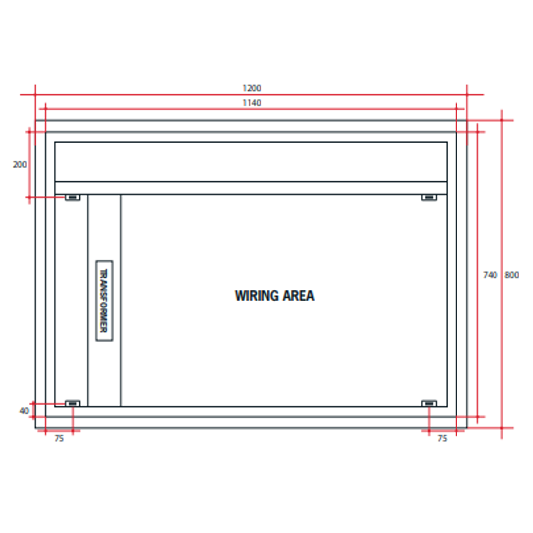 Thermogroup Backlit Rectangle Mirror With Cool Light 1200x800mm 108Watts - Includes Mirror Demister