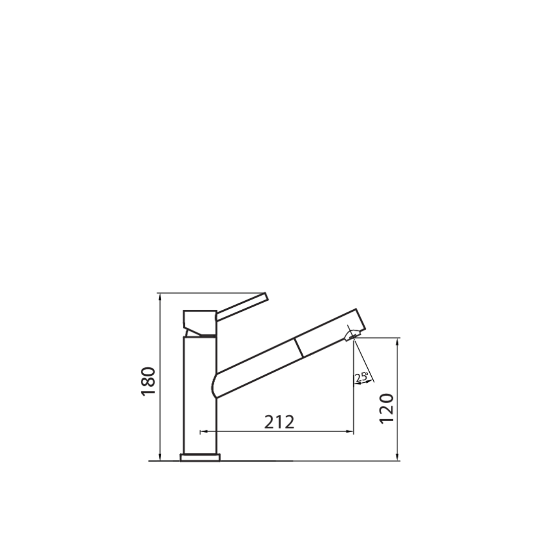 Oliveri Stainless Pull Out Mixer LEAD FREE