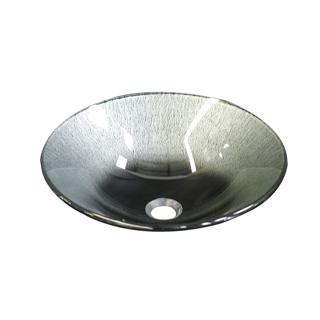 Silver Sunset Round Glass Basin