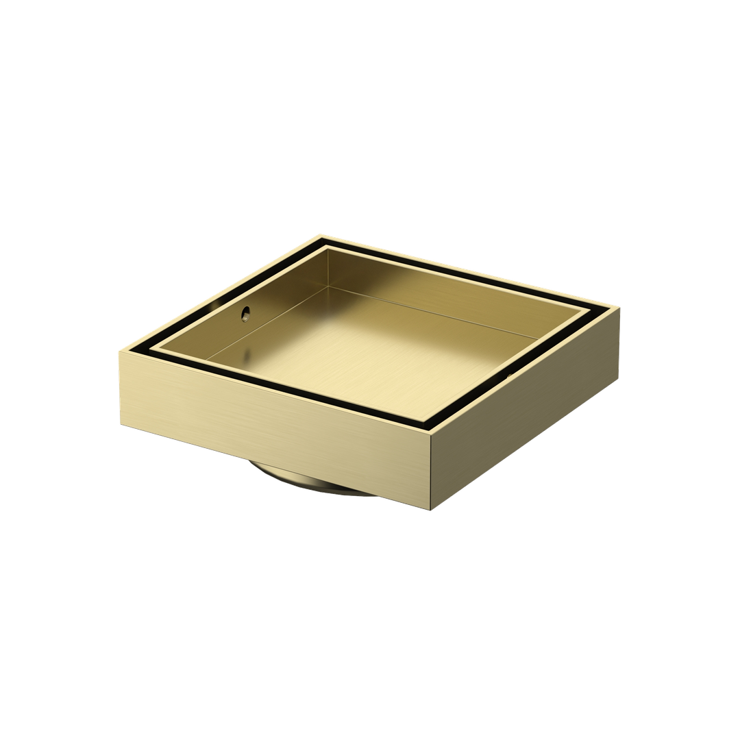 Linkware Floor Tile Insert 316 100Mm Brushed Gold Sst636Bg
