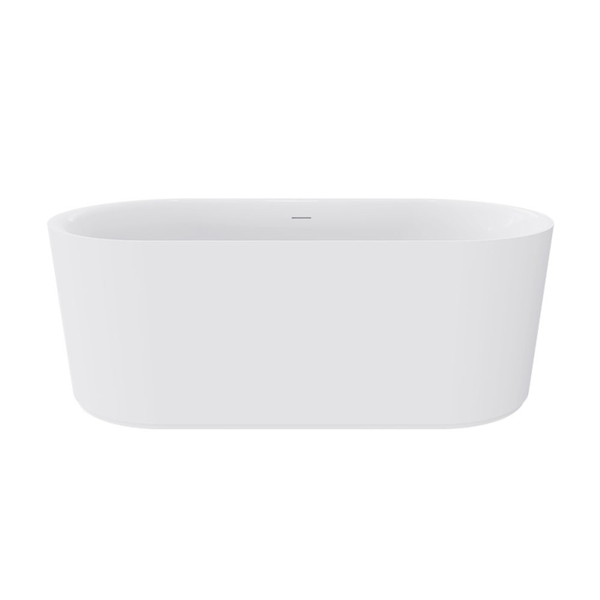 Fienza Empire Slim Solid Surface Bath Matte White Ext Gloss White Int 1500X720X550mm