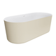 Fienza Empire Slim Solid Surface Bath Matte Khaki Ext Gloss White Int 1500X720X550mm