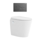 Lafeme Autolux Inwall Cistern Floor Pan Smart Toilet 592X400X492mm & Gun Metal Flush Plate