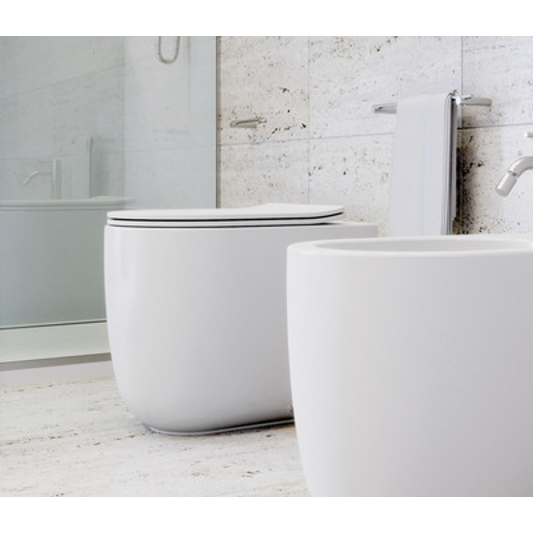 STUDIO BAGNO MILADY WALL FACED PAN-COMPLETE WHITE