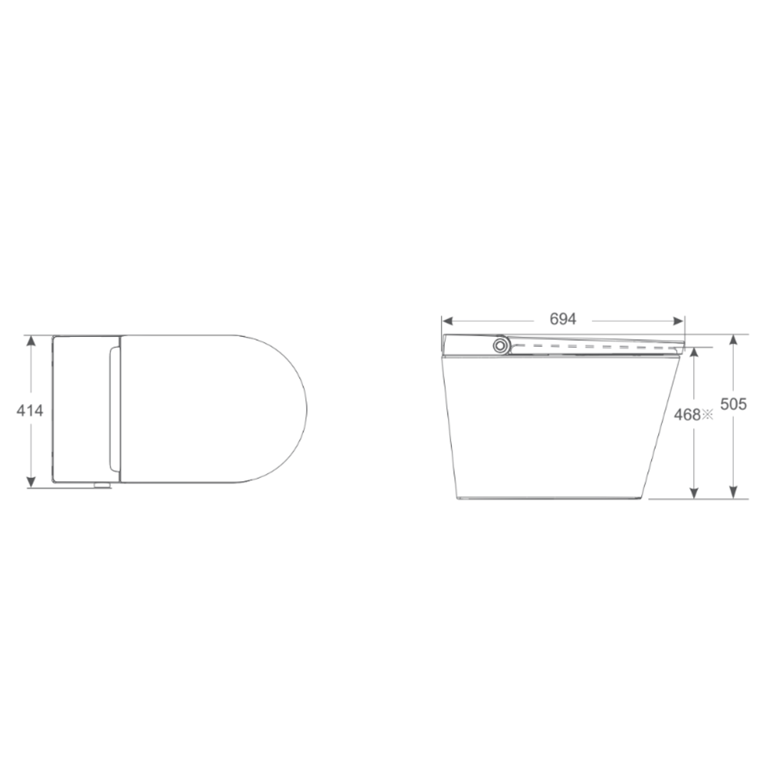 St George Coogee Intelligent Toilet Suite Gloss White