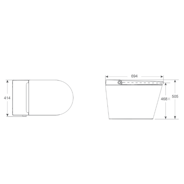St George Coogee Intelligent Toilet Suite Gloss White