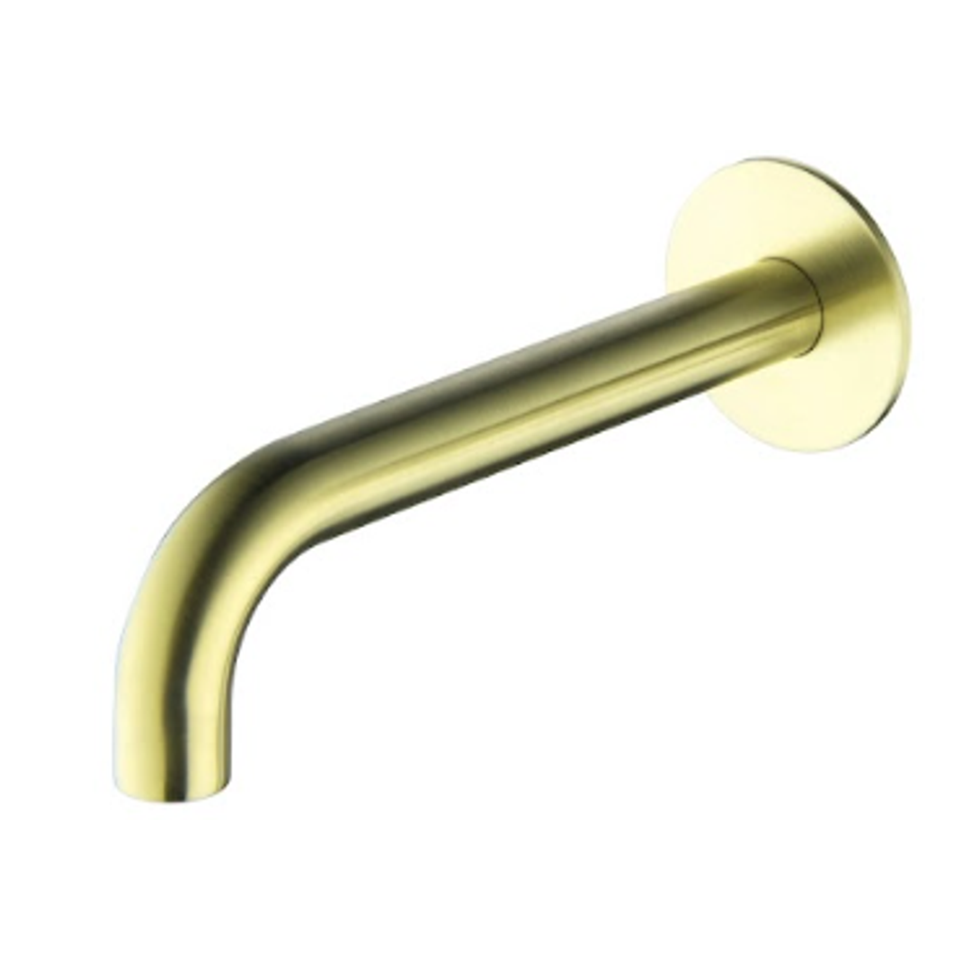 Bella Vista Mica Bath Spout Curved 250mm French Gold