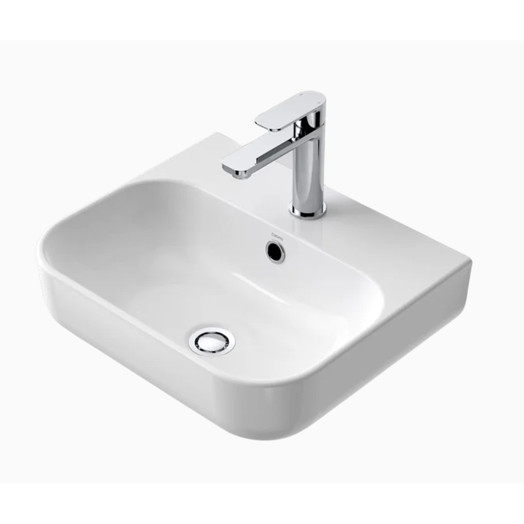 Caroma Luna Wall Basin 1 Tap Hole White 874215W