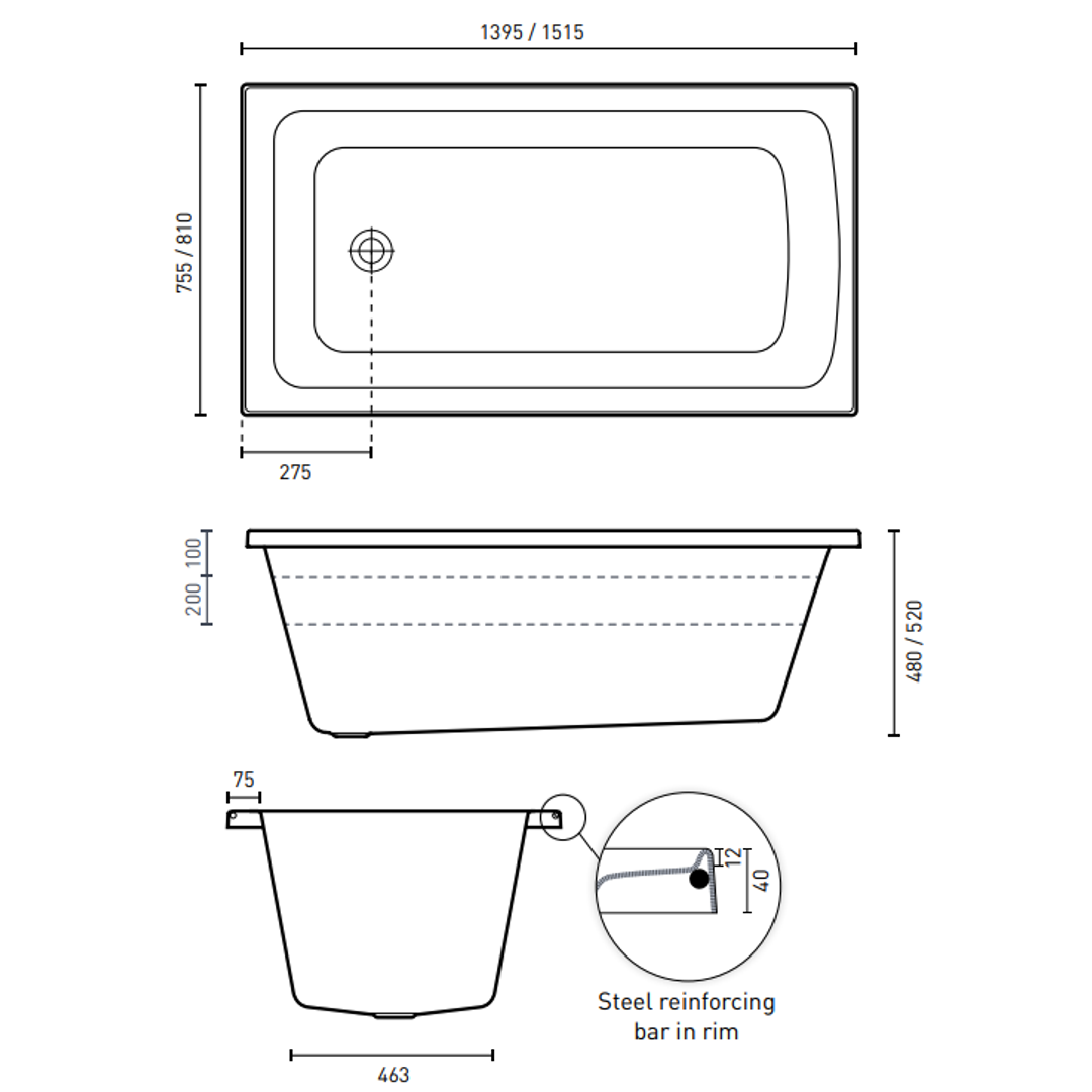Shenseki Spa Contour 12 Jetss 1510mm