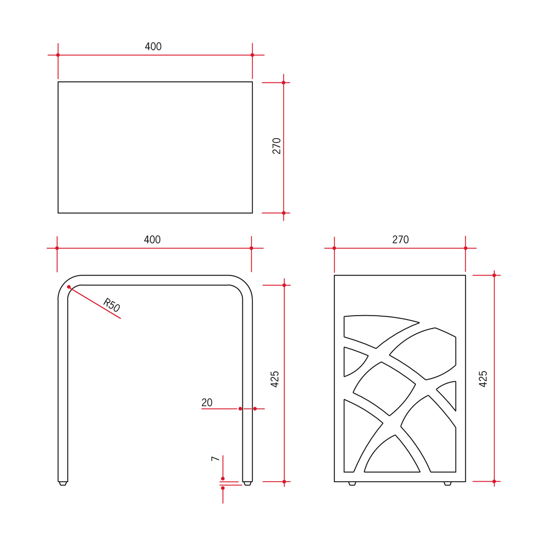 Thermogroup Ivy Shower Stool 400X270Mm - White