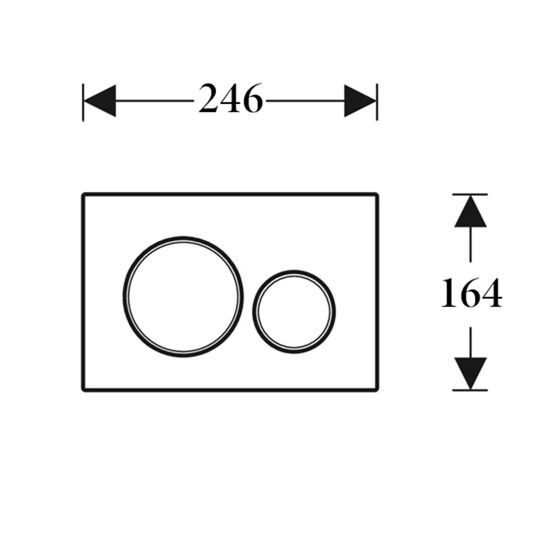Best BM Geberit Sigma 20 Round Dual Flush Button Brushed Gunmetal
