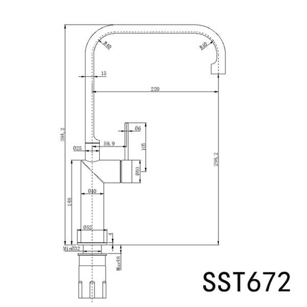 Linkware Elle 316 Sink Mixer - Brushed Stainless SST672B