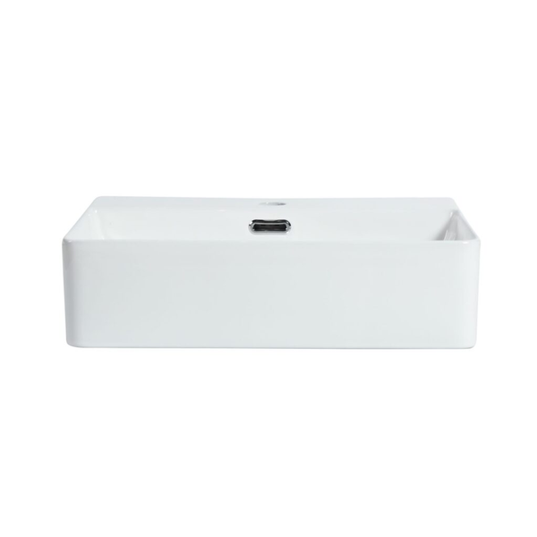 Zumi Sprato Basin 505X420X130Mm Gloss White With 40Mm  Pop Up Waste & Adaptor Inc