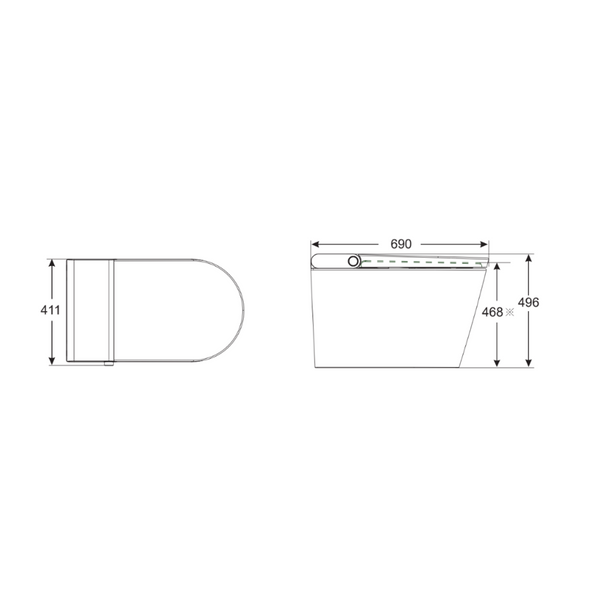 St George Mosman Intelligent Toilet Suite White