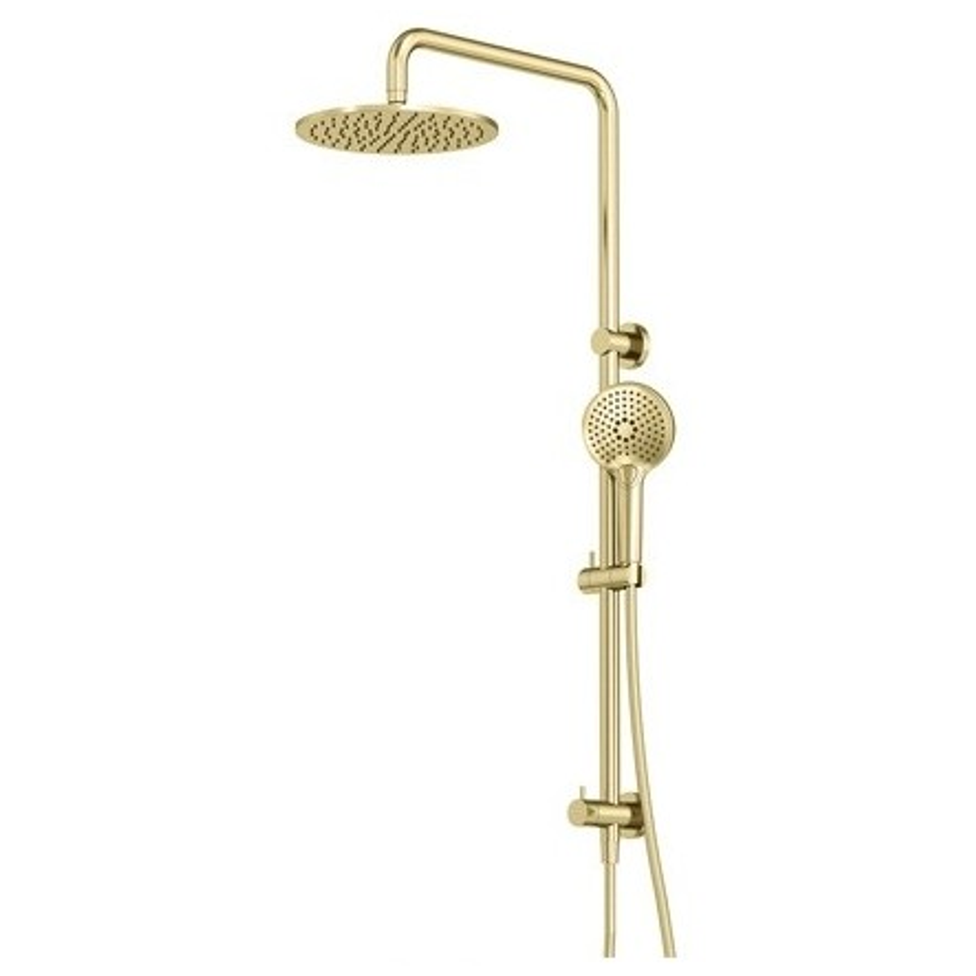 Streamline Axus Shower Column Dual In Div 250Mm Head Air-Fusion H/Shower Brushed Brass PVD