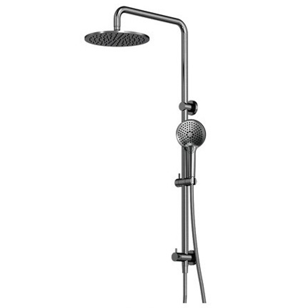 Streamline Axus Shower Column Dual In Div 250Mm Head Air-Fusion H/Shower Brushed Iron PVD