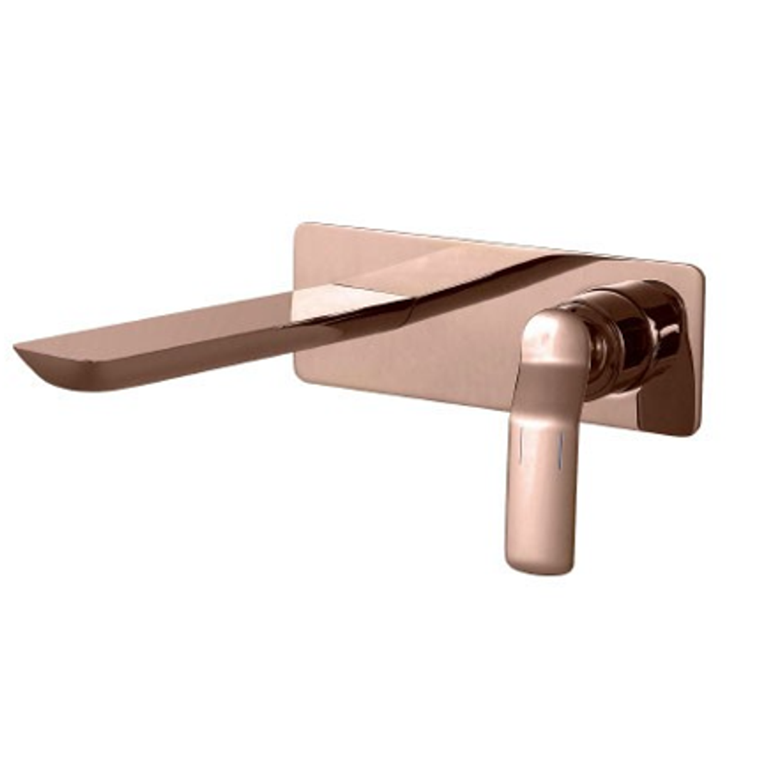Streamline Synergii Wall Mounted Basin Mixer Rose Gold Pvd