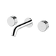 Streamline Trillion Wall Basin Set 150Mm Centre Spout Brushed Nickel