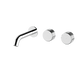 Streamline Trillion Wall Basin Set 150Mm Left Spout Brushed Nickel