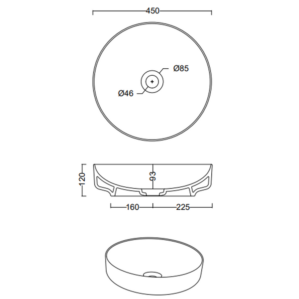Studio Bagno Form Circle - Gloss White