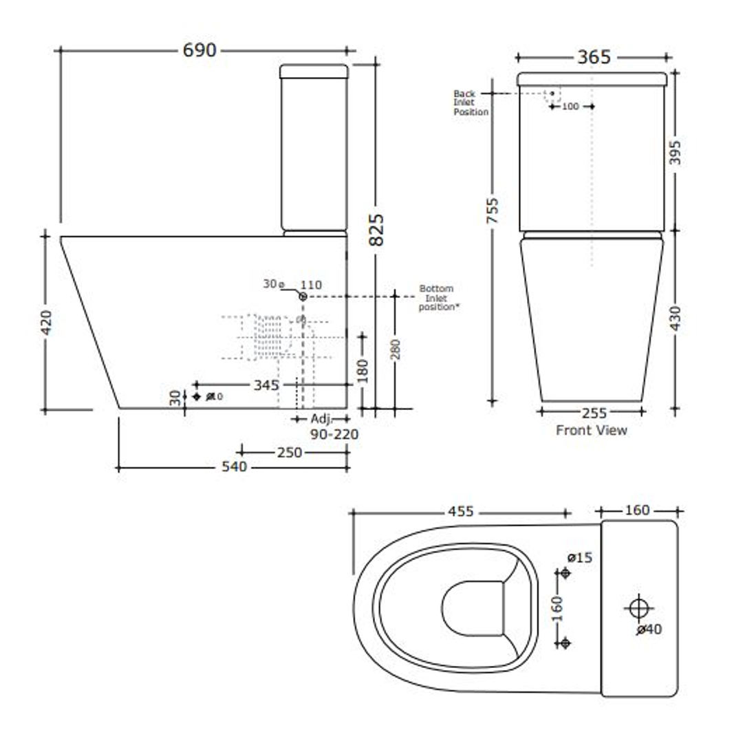 Studio Bagno Manhattan Rimless Toilet Suite