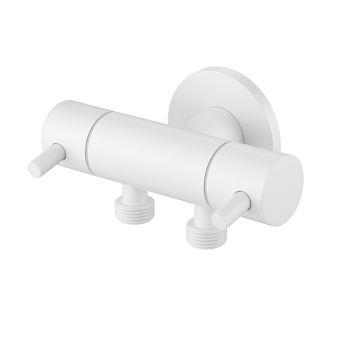 Linkware Dual Control Mini Cistern Cock White T115Dw-Lf