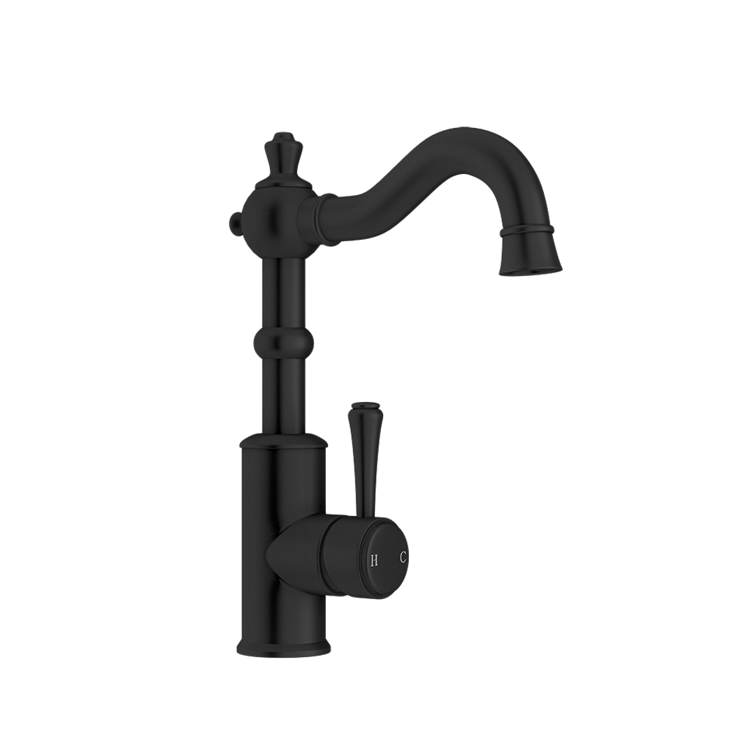 LINKWARE AUGUSTINE BASIN MIXER MATTE BLACK T685BK