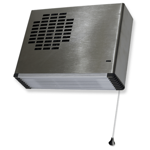 Thermogroup Thermofan Fan Heater with Pull Cord 2200-2400Watts - Stainless Steel