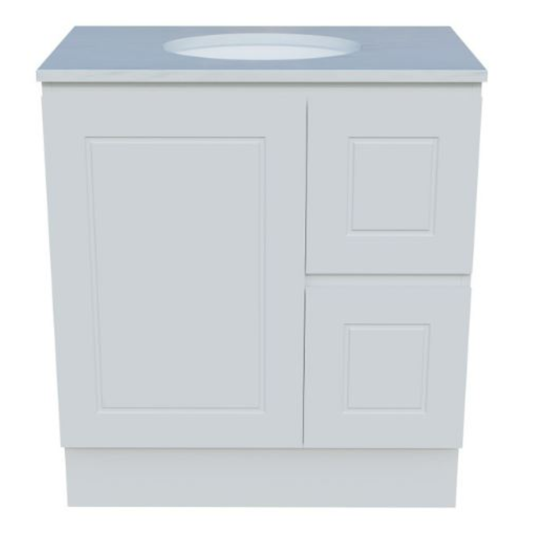 Timberline Nevada Classic Vanity 750 Silksurface White Gloss U/C Basin F/Stand