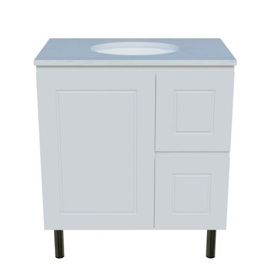 Timberline Nevada Classic Vanity 750 Silksurface White Gloss U/C Basin Wall Hung