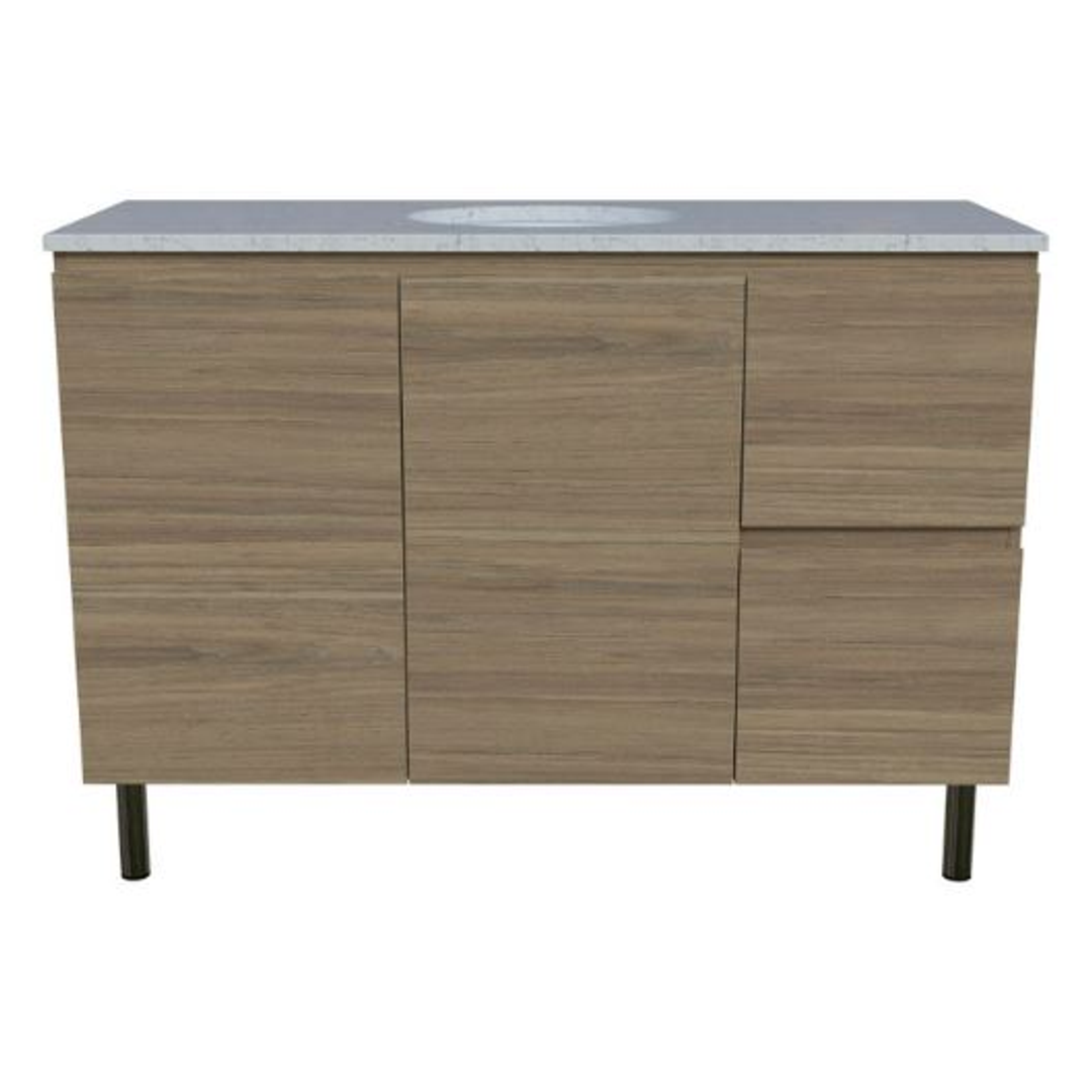 Timberline Nevada Vanity 1200mm Right Wg Basin Silksurface Uc Top On Legs