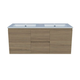 Timberline Nevada Vanity 1200 Double Bowl Alpha Ceramic Top Wall Hung