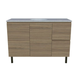 Timberline Nevada Vanity 1200 Silksurface Top White Gloss U/C Basin On Legs