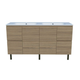 Timberline Nevada Vanity 1500 Double Bowl Haven Dolomite Top On Legs
