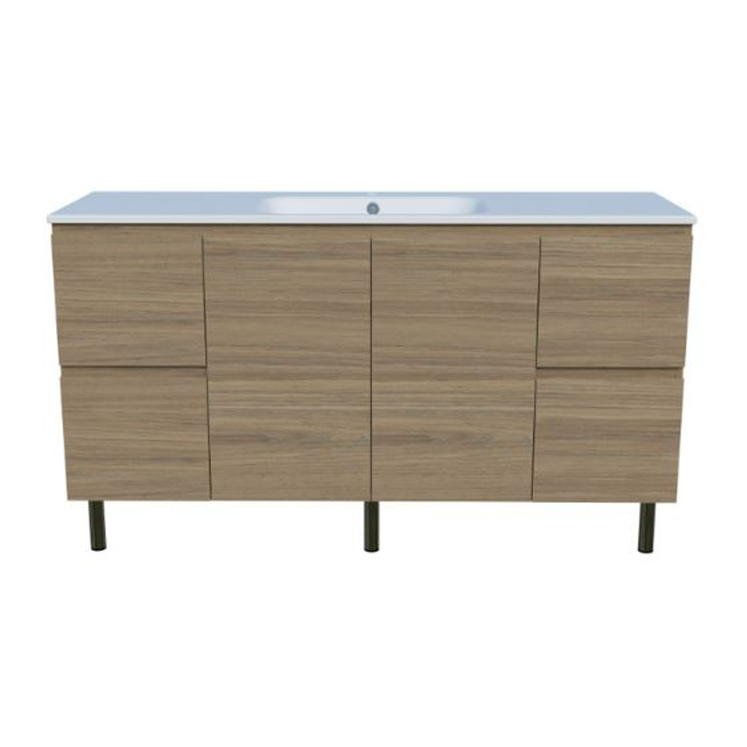 Timberline Nevada Vanity 1500 Single Bowl Haven Dolomite Top On Legs