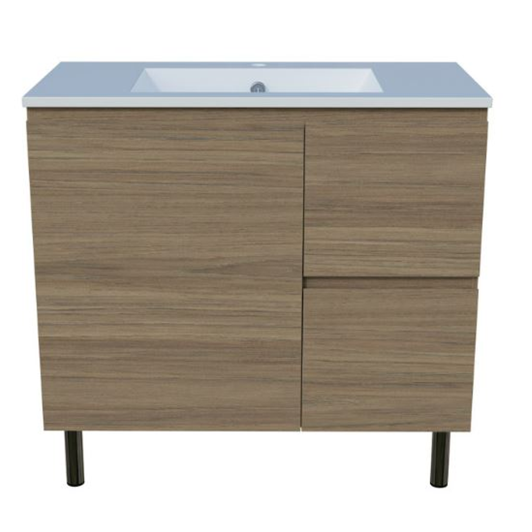 Timberline Nevada Vanity 900 Alpha Offset Ceramic Top On Legs N90Osal