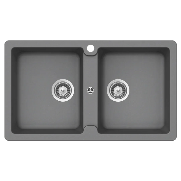 Abey Schock Typos Double Bowl Sink Croma Tn200Cr - Burdens Plumbing