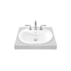 TOTO Self-Rimming Lavatory 595W X 485D 3 Tap Holes LW899J