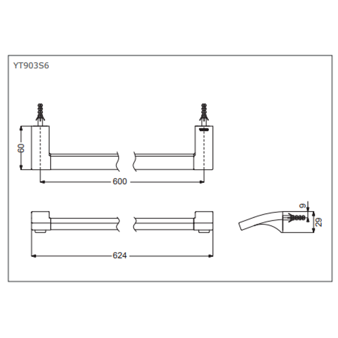 TOTO G Series Towel Bar Yt903S6