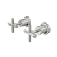 LINSOL Tre Cross Handle Wall Tops - Brushed Nickel