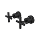LINSOL Tre Cross Handle Wall Tops - Matte Black
