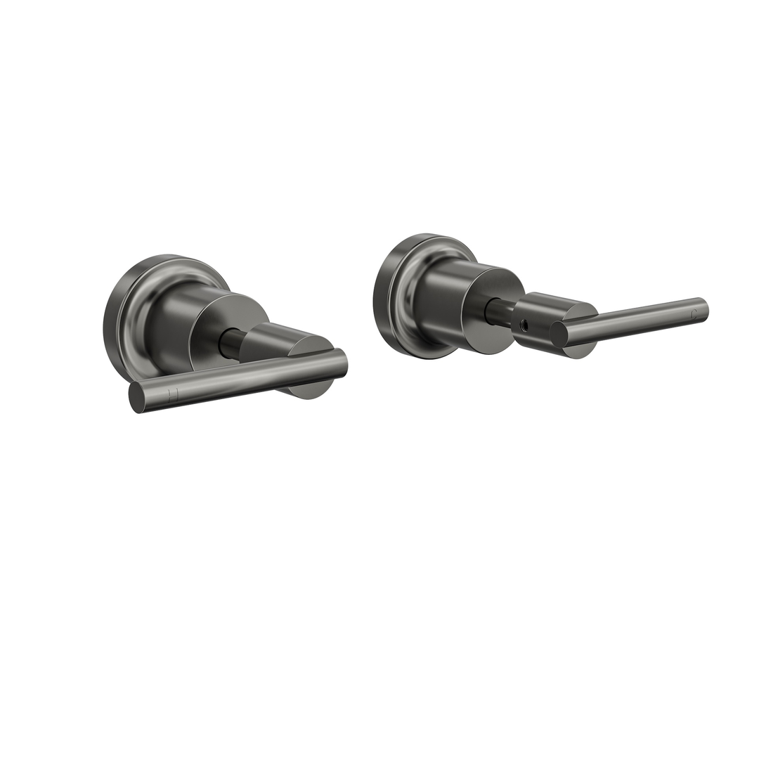 Linsol Tre Lever Handle Wall Tops - Gunmetal