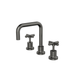 LINSOL Tre Cross Handle Basin Set - Gunmetal
