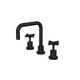 LINSOL Tre Cross Handle Basin Set - Matte Black