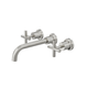 LINSOL Tre Cross Handle Bath Set - Brushed Nickel