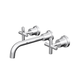 LINSOL Tre Cross Handle Bath Set - Chrome